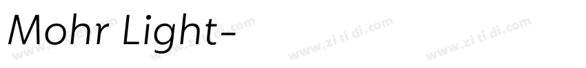 Mohr Light字体转换 Mohr Light字体转换